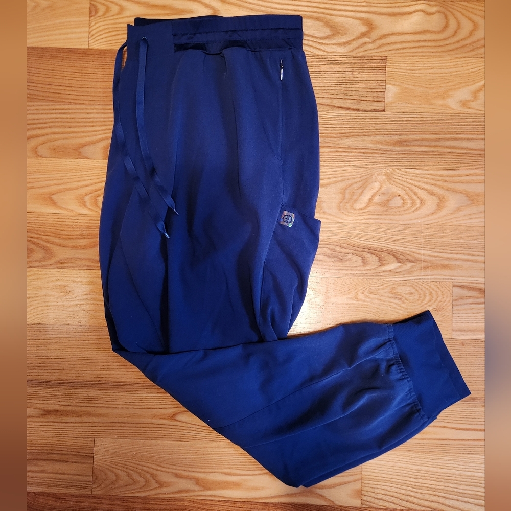 Navy Wonderwink Aero cargo jogger scrub pants, women's XL